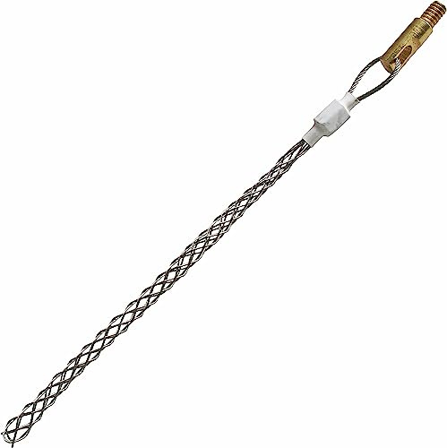 Anguila Malla Tiracables+Lazo ⌀6mm Cables 9-12mm Carga 200kg M5 | Malla de acero con lazo de tiro que agarra el cable en toda su longitud y soporta 200 kg de carga de trabajo; rosca M5