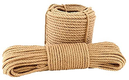 WWQQ Hanfseil,Jute Seil, 100m 200m 500m NatüRliche Hanfschnur Seile Jute-Schnur Jutekordel, 4mm,8mm,10mm Dicke Und Starke Jutekordel SchäRpe,Mehrzweck Utility Hanf Twine Seil (Size : 4mm-100m)