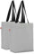 BikeZac 2.0 von COBAGS | FAHRRADTASCHE Clip-On EINKAUFS-Tasche | Fahrrad-Einkaufstasche | Gepäckträger-Tasche, Farbe:Cobags Simply Grey 2x