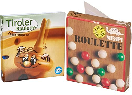 weiblespiele 10100 - Original Tiroler Roulette & 10143 - Mespi Ersatzkugeln Set, 18 Stück