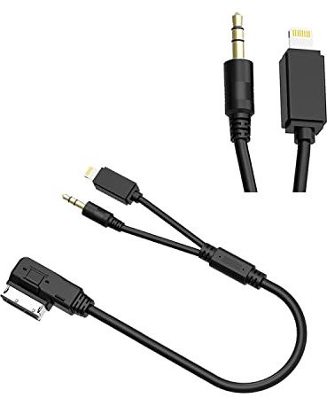 Audioproject A360 - Autoradio AMI MDI MMI iPhone 5 + 3,5mm Klinke Audio MP3 Music Interface AUX Radio Adapter Kabel kompatibel mit Audi A1 A2 A3 A4 A5 A6 A8 Q5 Q7 TT VW Golf Passat B6 B7 SEAT Skoda