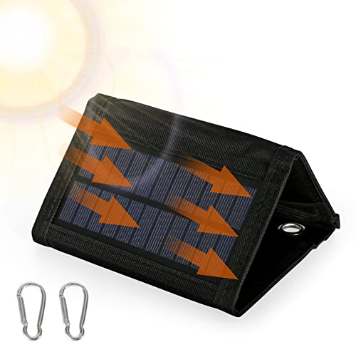 Jadeshay Panel Solar,10W Cargador Solar Panel Plegable ETFE Monocristalino Solar Panel Cargador,Portátil Solar Cargador con puerto USB para Camping, Senderismo, Teléfono Móvil