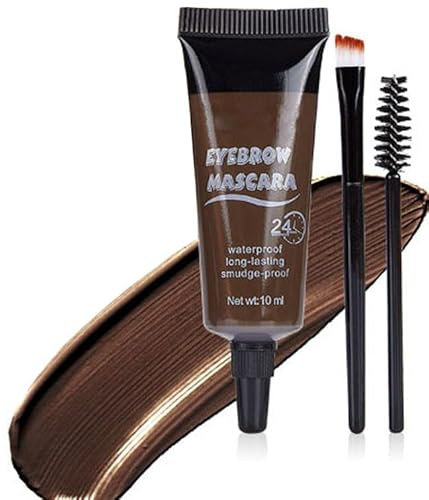 Teinture pour sourcils (avec deux teintes pour sourcils) Kit de teinture pour sourcils résistant à l'eau et aux bavures Mascara volumateur pour sourcils sans additifs (3)