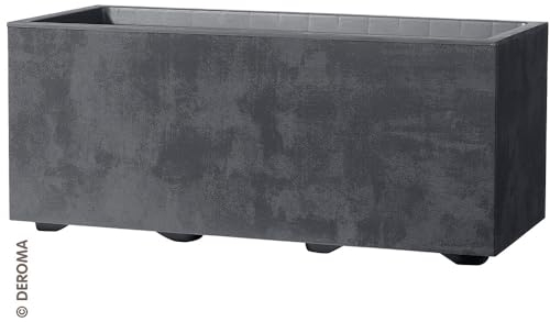Deroma FIORIERA DA ESTERNO MILLENIUM RETTANGOLARE IN RESINA COLORE ANTRACITE, 99X37X39 CM