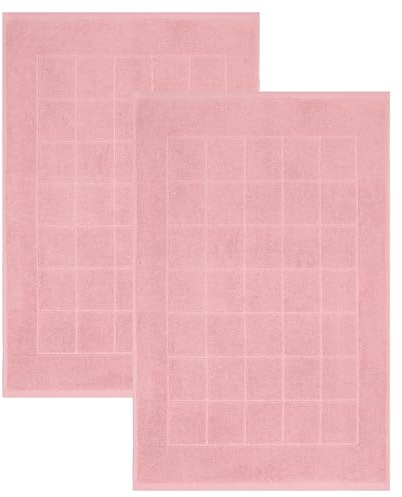 Betz 2 Stück Badvorleger Berlin Größe 50x70 cm 100% Baumwolle Badematte Badteppich Duschvorlage Qualität 650 g/m² Farbe Lotus
