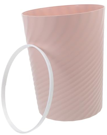 WATIIFUFU Cestino la Carta Straccia 8l in Plastica Robusta senza Coperchio, Piccolo Contenitore Rifiuti per Cucina, Bagno e Ufficio, Pattumiera Domestica Semplice e Funzionale Rosa