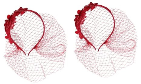 SOIMISS 2stücke Hochzeitsfascinator Mit Schleier Und Blumen-lace Elegantes Haarband Für Damen Für Tea-Partys Hochzeiten Und Festliche Anlässe Femininer Kopfschmuck Mit Strassdetails