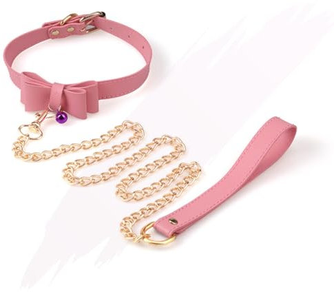WreGmgg Collier Noeud en Cuir Rose, Accessoire De Cou DéCoratif, Ensemble Unique, Design Noeud DéLicat, Taille RéGlable, IdéAl pour Un Usage Quotidien, Cadeau Original - Z