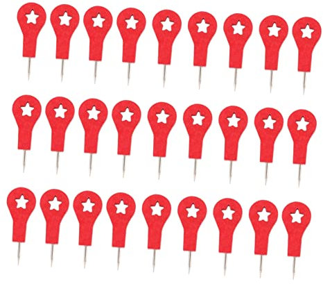 SHOWERORO 50stücke Holz-pushpins Map Marking Nails Für Fotos Und Notizen Geeignet Für Korktafeln Und Bulletin Boards Multifunktionale Reißnägel Für Dokumente Und Erinnerungen