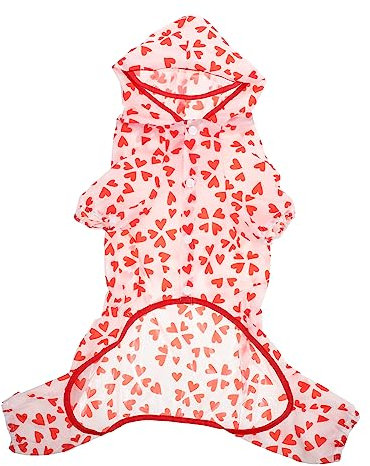 JUMPLAWN Hunderegenmantel für Kleine Hunde Hundeponcho Atmungsaktiver Schutzregenmantel für Haustiere Tragbarer Welpenponcho für Outdoor Aktivitäten