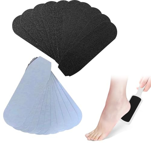 50pcs Nail Files, 180 Grit Self-Adhesive Emery Boards for Feet Sandpaper Discs Stainless Steel Foot Cleaning Pad File Refills for Removing Callus Dead Skin, Pedicure Salon Accessories