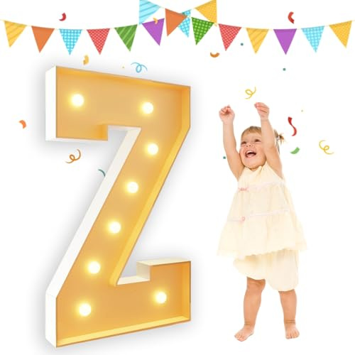 Lettres Z pour chapiteau de 0,9 m - Grands chiffres pour décoration de fête, mariage, anniversaire, vacances, décoration de fête - Panneau en mousse prédécoupé
