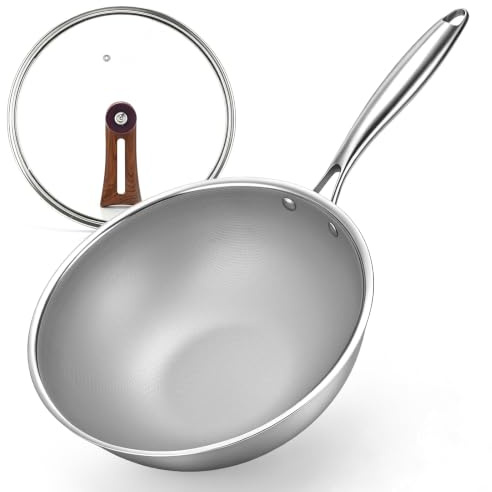 SSGP PoêleWok Titane 30cm,compatible induction,structure 3couches sans PFOA