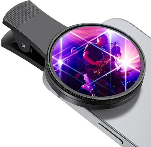 K&F CONCEPT 52mm Clip-on Phone Lens CPL Filter & Starburst Filter Kit for Phones