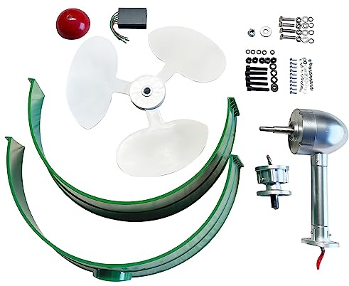 Kit generatore di piccola turbina eolica professionale da 700 W, mulino a ad asse orizzontale con pale resistenti alla corrosione per uso domestico, barca, cabina, materiale in (24 V)