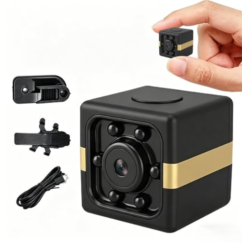 Mini Telecamera Spia Senza fili 1080P, Micro di Sorveglianza Spy Cam | Rilevamento di Movimento e Visione Notturna, Discreta Invisibile Telecamera Nascosta per Casa, senza Internet
