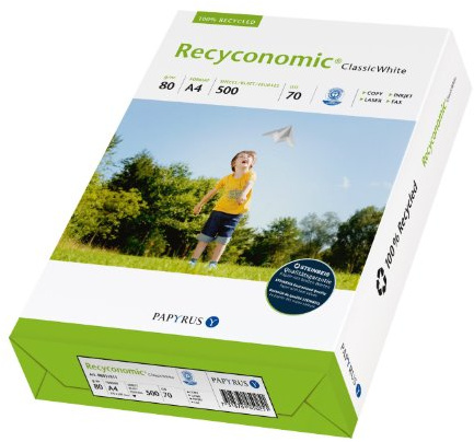 Recyconomic Kopierpapier 70er Weiße DIN A4/36553 80 g/qm Inh.500