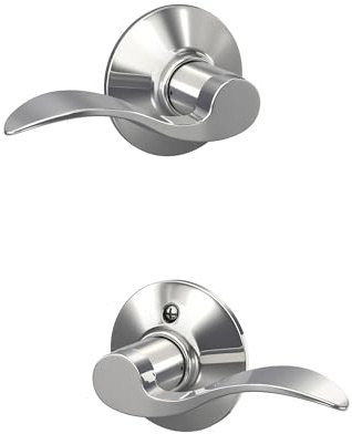 Schlage Lock Company F10 Acc 625 Accent Z-Wave Connect Camelot Touchscreen Deadbolt, Bright Chrome, Regular