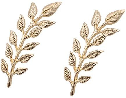 Sharplace 2pcs Broche Femme sous Forme Feuille de Branche Doré Décoration Bijoux