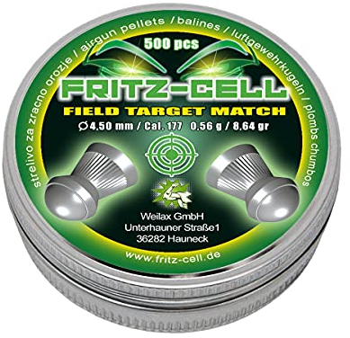 10 x 500 Field Target Match Diabolos 4,50 mm Fritz-Cell für Luftgewehr Luftpistole