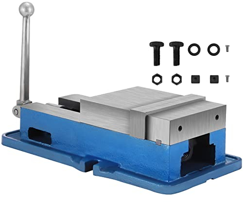 VEVOR Maschinenschraubstock 152 mm, Schraubzwingen-Schraubstock, Tischschraubstock 152 mm, Bohrmaschinenschraubstock Metall Professionelle Gusseisen Schraubstock für Säulenbohrer Breite Backen