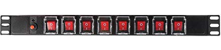 PULSE PDS8‑C13 – 8‑Way IEC C13 Switched Rack PDU, 19 1U, UK Plug