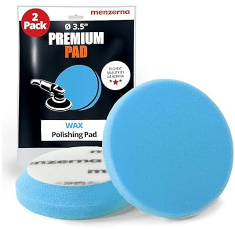 menzerna 8,9 cm 2 x Premium Polierpads I Wachsen I Versiegelung & Schutz | Body Repair Polier- und Polierpads I Sicherheitskante & Klettbefestigung I waschbar & langlebig