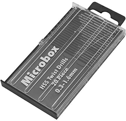 Leku Mini broca helicoidal, 20 piezas, vástago de 0,3 mm-1,6 mm, mini juego de puntas de taladro helicoidal HSS para madera y plástico, kit de bricolaje, herramientas manuales rotativas