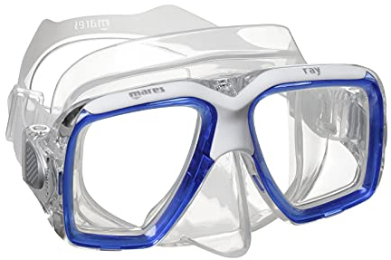 Mares Ray, Maske Erwachsene - Unisex, Blau Trasparent/Trasparent