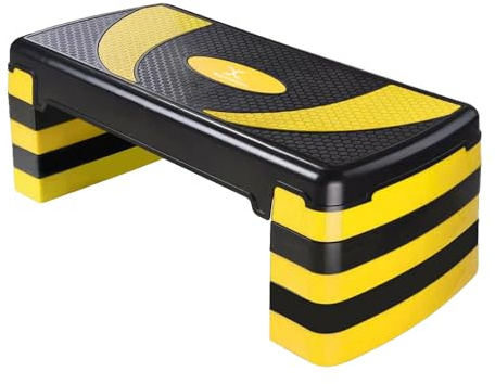Aerobic-Stepper mit 5 verstellbaren Stufen (10/15/20/25/30 cm) Cardio-Gewichte Yoga-Übungs-Workout-Stepboard Rutschfestes Home-Gym-Routine-Fitness-Training