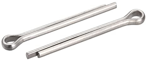 sourcing map 5Stk. Geteilter Splint 3mm x 25mm 316 Edelstahl Klipp Befestigung für Automobilindustrie Mechanik Silber
