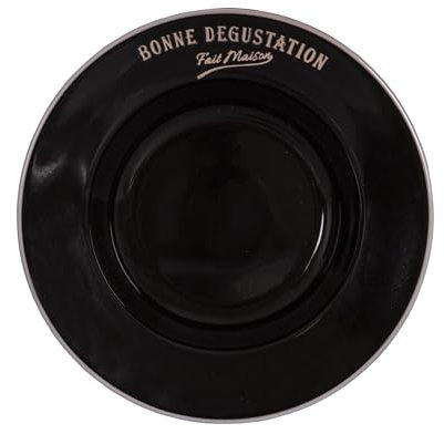 Antic Line Assiette Pâtes/Soupe Noire 22 cm Fait Maison