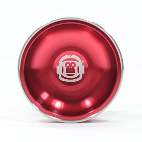 Spintastics Space Monkey Yo-Yo – Reaktionsfreudiges oder reaktionsschnelles Spielen – Bi-Metall-Jo-Jo (rot)