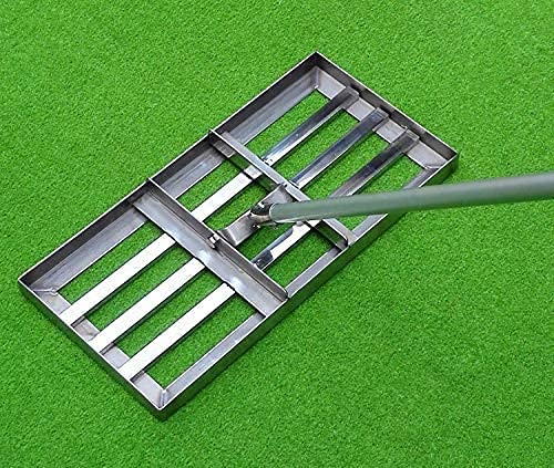 Golf Garden Grass Levelawn, Rasen-Nivellierrechen-Bodenplatte, einfache Nivellierung von Boden- oder Schmutzbodenoberflächen, Edelstahl, Nivellierungs- und Schmutzentfernungsergebnisse mit weniger A