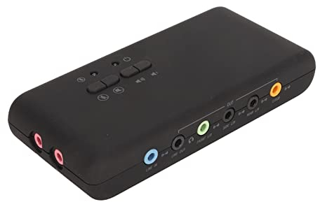 Zunate Tarjeta de Sonido Externa USB 7.1, DAC USB y Tarjeta de Sonido Amp, Entrada de Micrófono Dual de 3,5 Mm, Entrada óptica, Salida óptica, para de Altavoces de Computadora