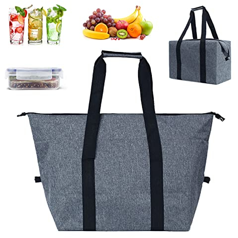PNOOFR 20L Kühltasche Faltbar,Kühltasche Gross,Picknicktasche,Cooler Bag, Kühltasche Auto,Thermotasche Mit Isolierung Für Camping Picknick Lebensmitteltransport Einkauf