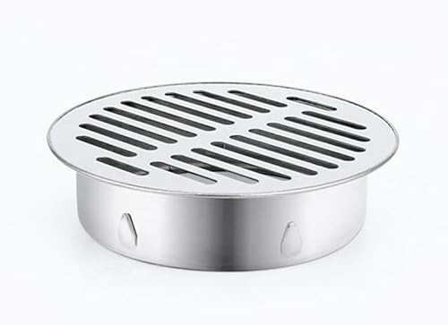 Siphon De Sol Rond en Acier Inoxydable, Grille De Goutte, Filtre Anti-Encrassement, Outils De Maison pour Balcon, Cour,Siphon De Sol pour Toit, Terrasse, Jardin ExtéRieur (ø160 mm)
