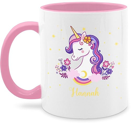 Tasse Tassen 325ml - Einhorn Geschenk Einhörner I Unicorn - 325 ml - Rosa - personalisierte einhorntasse unicorns turnsackerl mädchen mug einhorntassen einhörnern name kindertasse