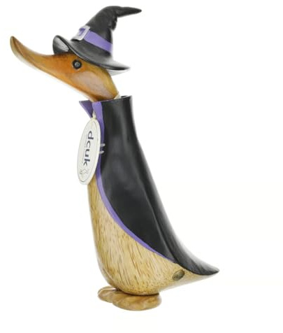 DCUK Wizard Design Natural Wooden Duck Ornament