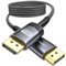 JSAUX Displayport Kabel 3m 2.1, Displayport Kabel 2.1/2.0 Unterstützung 16K@60Hz, 8K@120Hz, 4K@240Hz 80Gbps, Abwärtskompatibel mit DP1.4/DP1.2, DP Kabel 3m 2.1 kompatibel mit Monitor, Laptop, Grafik