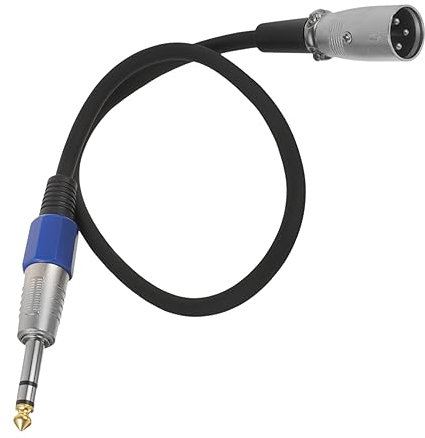 ibasenice 0.5m Xlr Male to Male Cable Xlr to Adapter Cord Stereo Jack Microphone Cable for Audio Equipment