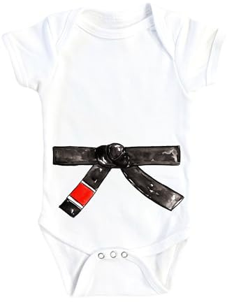 NOFO VIBES Black Belt Jiu Jitsu - Baby Boy Girl Clothes Infant Bodysuit Funny Cute Newborn (Size: Newborn White Short Sleeve Onesie® (Gerber®))