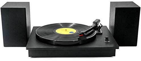 CNBYDK Giradischi in Vinile, Giradischi in Vinile Bluetooth con potenti Altoparlanti Esterni, Giradischi per Dischi a 33/45/78 Giri/min, connessione Wireless