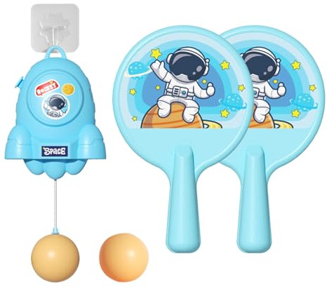 Tischtennis- -Set, Tischtennis-Trainer zum Aufhängen, Tischtennistrainer, Tischtennis-Trainer mit verstellbaren Bügeln für