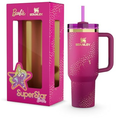 Stanley Quencher H2.O FlowState - Vaso Superstar de 4 oz | Mango y pajita, tapa de 3 posiciones, soporte para bebidas, compatible para viajes, vaso aislado de acero inoxidable, sin BPA