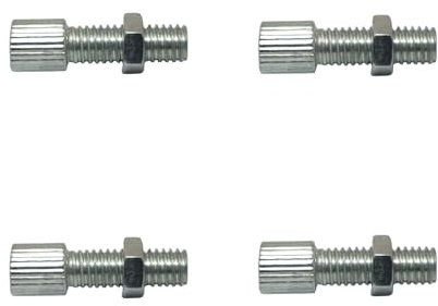 PZRT 4PCS Bicycle Gate Fittings Threaded Screw Nut 25mm Bicycle Steel Gate Fittings Barrel Adjustment Bolt with Nut Bicycle Brake Caliper Barrel Adjuster
