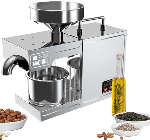 Presse à Huile Automatique, Appareil de Cuisine à Écran Tactile Électrique pour l'Extraction d'Huile de Graines de Tournesol, de Lin, d'Arachide, de Noix Et de Sésame