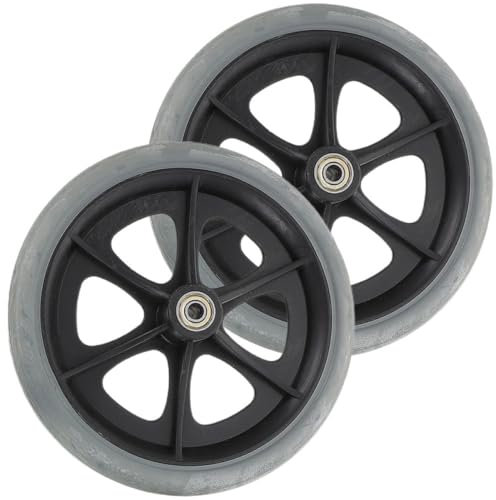 HOMOCONO 2 Pièces Roues Avant De Remplacement Pour Fauteuil à Roues Avec Roulements Durables Fixation Facile Pour Déambulateurs Et Fauteuils à Roues
