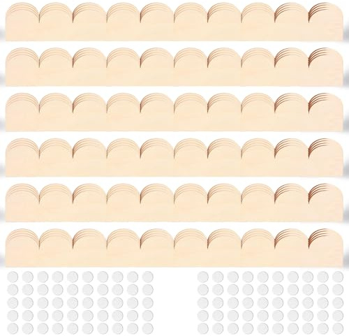 Btstil 24 Pack Unfinished Scalloped Decorative Wood Trim, Scalloped Edge Decorative Wood Molding, Cute DIY Moulding Trim for Home Wall Cabinet Shelf and Window Door (40cm x 4cm)