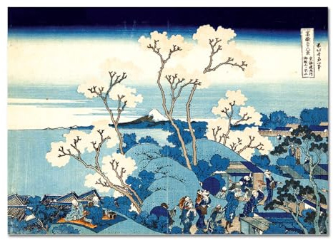Giallobus - Quadro - Hokusai - Il Fuji da Gotenyama presso Shinagawa sul Tokaido - Vetro acrilico - 50L x 35l cm - Pronto da appendere - Quadri moderni per la casa